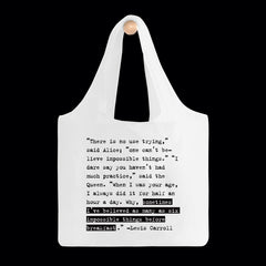 "there is no use trying" fold-up bag