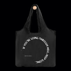 "going through hell" fold-up bag