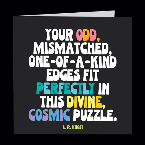 "divine cosmic puzzle" card