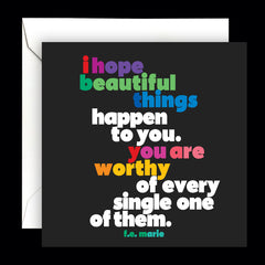 "i hope beautiful things" card