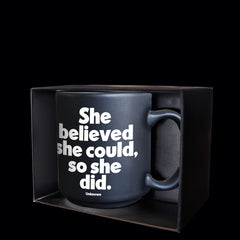 "she believed she could" mini mug