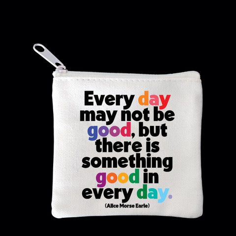 "good in every day" mini pouch