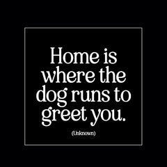 "home is where the dog runs" magnet