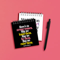 "strong women" spiral notepad