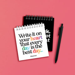 "write it on your heart" spiral notepad