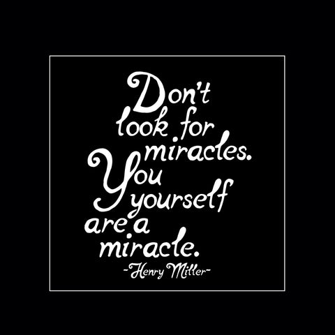 "don't look for miracles" magnet